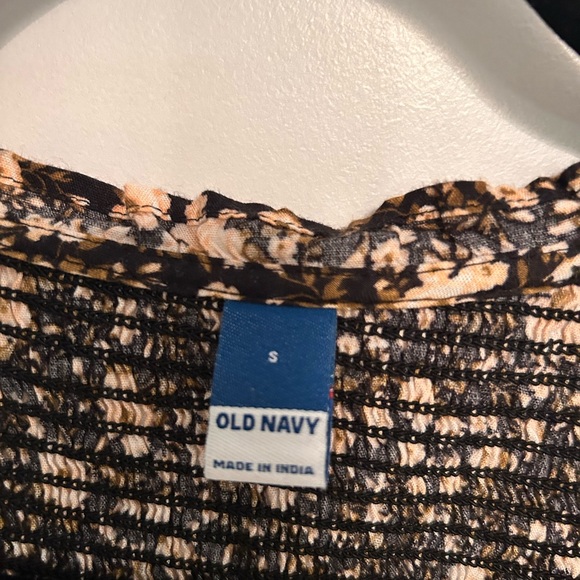 Floral Long Sleeve Dress - Black and Cream - Picture 2 of 4